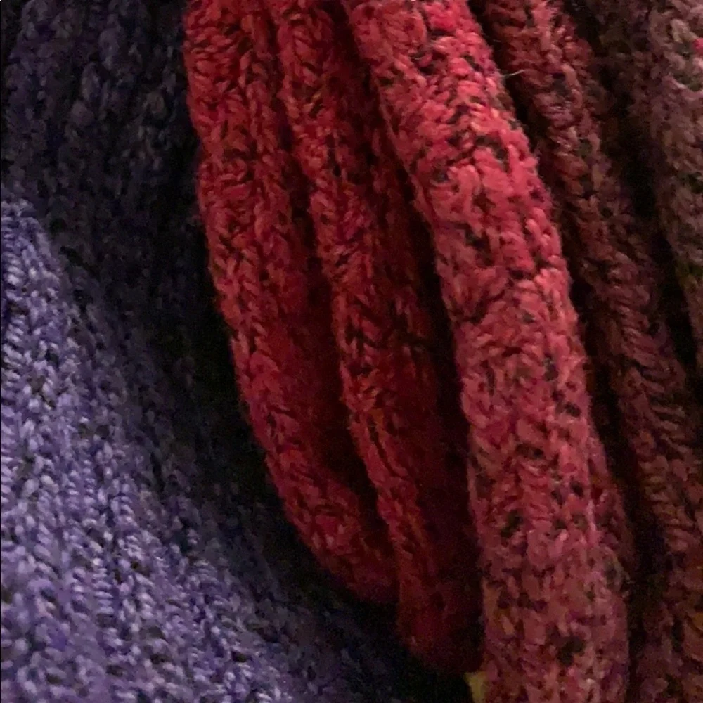 Rainbow Dip Dye Ombré Lux cable knit Thigh Highs